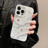 New Luxury Laser Eastern myths legends Chinese dragon Phone Case 3D Totem Anti-drop Cover