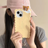 Sandwich Biscuit Tide Bear Soft Silicone Phone Case Shockproof Soft Cover