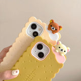 Sandwich Biscuit Tide Bear Soft Silicone Phone Case Shockproof Soft Cover