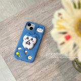 Hachiware Chiikawa Three-Dimensional Cute Cartoon All-in-one Bracket Full-in Silicone Soft Case