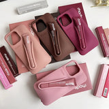 With Box Lipstick Rhode Phone Case for iPhone Makeup Lip Gloss Holder Silicone Back Cover