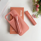With Box Lipstick Rhode Phone Case for iPhone Makeup Lip Gloss Holder Silicone Back Cover