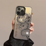New Luxury Laser Eastern myths legends Chinese dragon Phone Case 3D Totem Anti-drop Cover