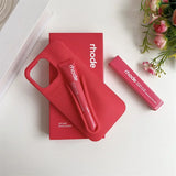 With Box Lipstick Rhode Phone Case for iPhone Makeup Lip Gloss Holder Silicone Back Cover