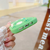 3D Cartoon Sunglasses Dinosaur Soft Silicone iPhone Case with Holder