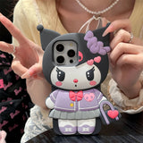Cute 3D Cartoon Phone Case Soft Silicone Matte Cover Kuromi