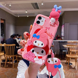 My Melody & Hello Kitty TPU Soft Phone Case with Holder & Strap