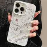 New Luxury Laser Eastern myths legends Chinese dragon Phone Case 3D Totem Anti-drop Cover