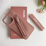 With Box Lipstick Rhode Phone Case for iPhone Makeup Lip Gloss Holder Silicone Back Cover