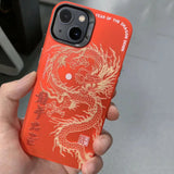 New Luxury Laser Eastern myths legends Chinese dragon Phone Case 3D Totem Anti-drop Cover