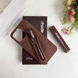 With Box Lipstick Rhode Phone Case for iPhone Makeup Lip Gloss Holder Silicone Back Cover