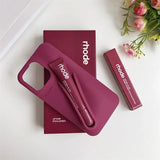 With Box Lipstick Rhode Phone Case for iPhone Makeup Lip Gloss Holder Silicone Back Cover