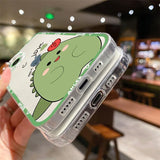 Cartoon Dinosaur Pink Pig Case Cover