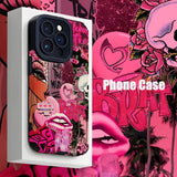 Fashion Graffiti Pattern Phone Case Shockproof Phone Cases Compatible with IPhone