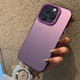 Luxury Plain Matte Colored Phone Case Shockproof Cover