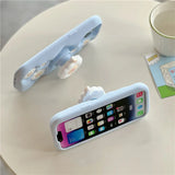 Cute Sheep Folding Stand Holder Case for iPhone