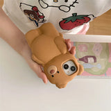 Cute 3D Bear Silicone Case for iPhone 12-16 Pro Max – Fun & Protective