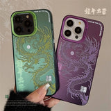 New Luxury Laser Eastern myths legends Chinese dragon Phone Case 3D Totem Anti-drop Cover