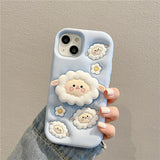 Cute Sheep Folding Stand Holder Case for iPhone