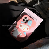 Cute 3D Cartoon My Melody Embrace Strawberries Soft Silicone Cover