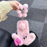 3D Pink Bow Long Ear Bunny Cartoon Cute Phone Case