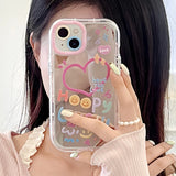 Lovely Girl Heart Mirror Phone Case Shockproof Back Cover