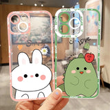 Cartoon Dinosaur Pink Pig Case Cover
