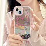 Lovely Girl Heart Mirror Phone Case Shockproof Back Cover