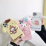 Big Ear Melody & Cinnamoroll 3D Cartoon Silicone Phone Case - AKM CASE｜iPhone Case & Accesories Worldwide
