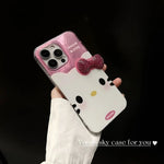 Blink Hello Kitty Diamond Bowknot Hard iPhone Case - MINISO Lustre Lining Cover - AKM CASE｜iPhone Case & Accesories Worldwide