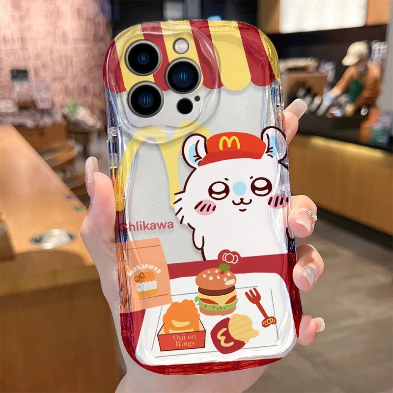 C - Chiikawas Wave Case for iPhone 16 15 14 Pro Max 13 12 Mini 11 XS X XR 8 7 Plus SE 2022 2020 Soft Silicone Back Cover Funda - AKM CASE｜iPhone Case & Accesories Worldwide