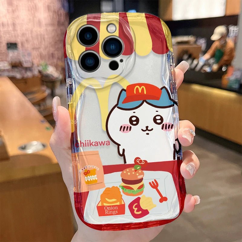 C - Chiikawas Wave Case for iPhone 16 15 14 Pro Max 13 12 Mini 11 XS X XR 8 7 Plus SE 2022 2020 Soft Silicone Back Cover Funda - AKM CASE｜iPhone Case & Accesories Worldwide