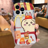 C - Chiikawas Wave Case for iPhone 16 15 14 Pro Max 13 12 Mini 11 XS X XR 8 7 Plus SE 2022 2020 Soft Silicone Back Cover Funda - AKM CASE｜iPhone Case & Accesories Worldwide