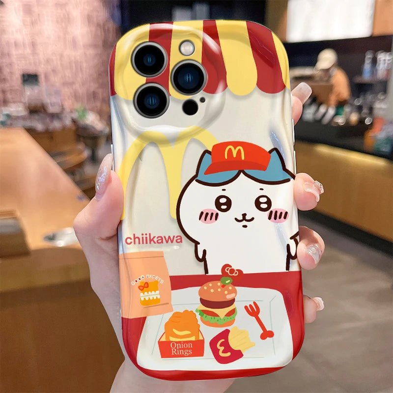 C - Chiikawas Wave Case for iPhone 16 15 14 Pro Max 13 12 Mini 11 XS X XR 8 7 Plus SE 2022 2020 Soft Silicone Back Cover Funda - AKM CASE｜iPhone Case & Accesories Worldwide