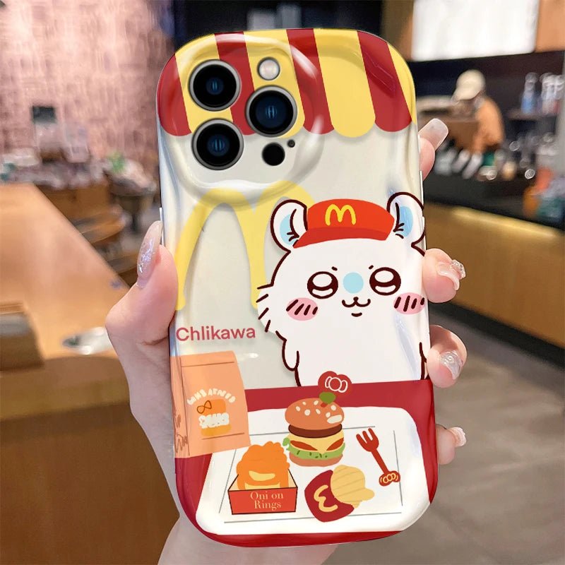 C - Chiikawas Wave Case for iPhone 16 15 14 Pro Max 13 12 Mini 11 XS X XR 8 7 Plus SE 2022 2020 Soft Silicone Back Cover Funda - AKM CASE｜iPhone Case & Accesories Worldwide