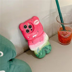 Cartoon 3D Watermelon Bear Phone Case for iPhone 11 - 15 Pro Max - Drop - Resistant - AKM CASE｜iPhone Case & Accesories Worldwide