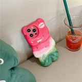 Cartoon 3D Watermelon Bear Phone Case for iPhone 11 - 15 Pro Max - Drop - Resistant - AKM CASE｜iPhone Case & Accesories Worldwide