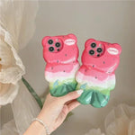 Cartoon 3D Watermelon Bear Phone Case for iPhone 11 - 15 Pro Max - Drop - Resistant - AKM CASE｜iPhone Case & Accesories Worldwide