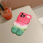 Cartoon 3D Watermelon Bear Phone Case for iPhone 11 - 15 Pro Max - Drop - Resistant - AKM CASE｜iPhone Case & Accesories Worldwide