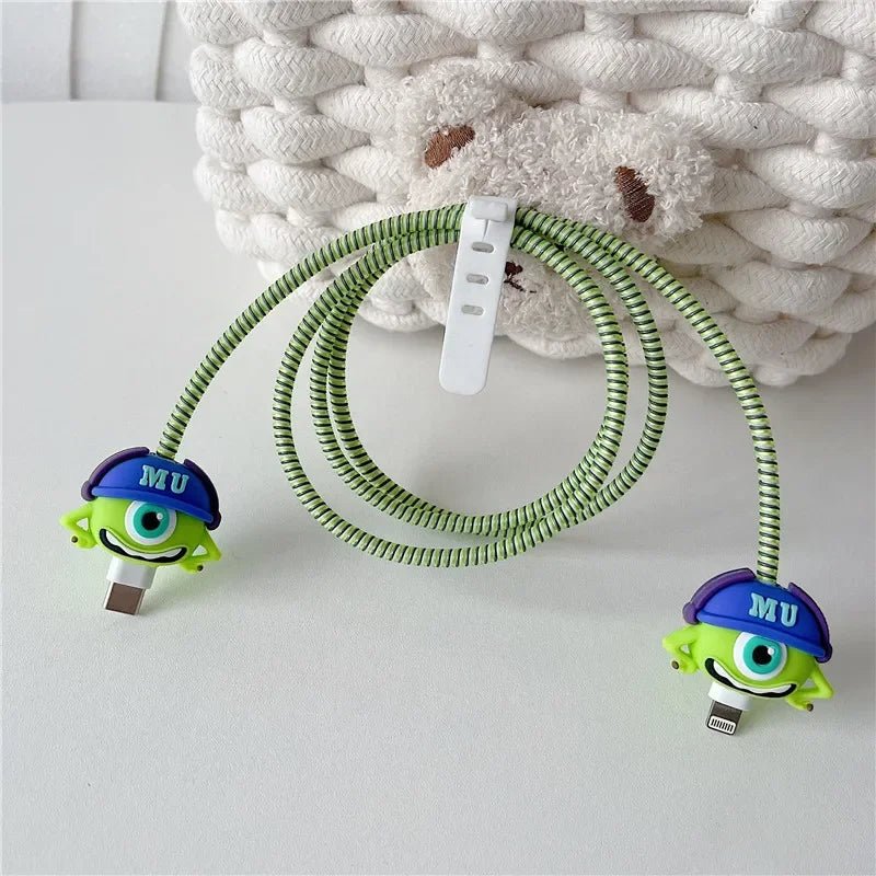 Cartoon Charger Cable Protector for IPhone 18W 20W Charger Protection Cover Stitch Data Line Winder Protective - AKM CASE｜iPhone Case & Accesories Worldwide