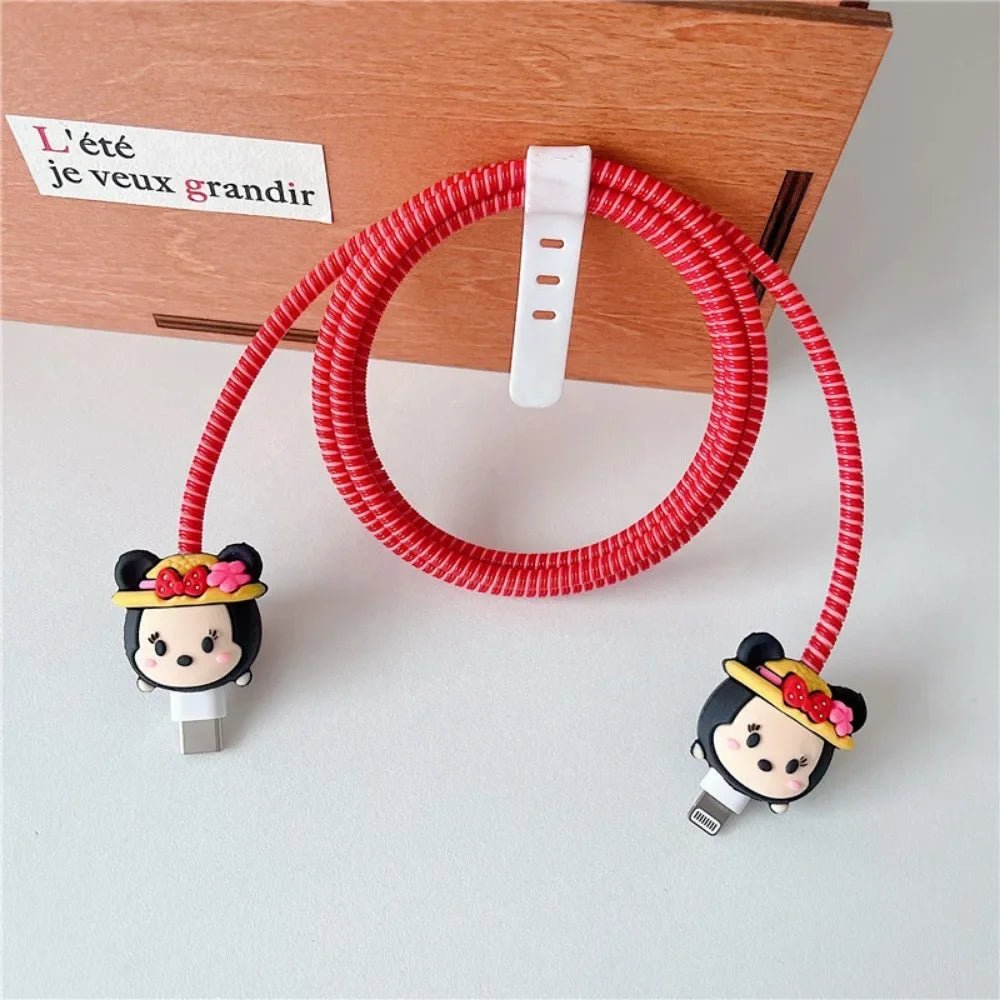 Cartoon Charger Cable Protector for IPhone 18W 20W Charger Protection Cover Stitch Data Line Winder Protective - AKM CASE｜iPhone Case & Accesories Worldwide
