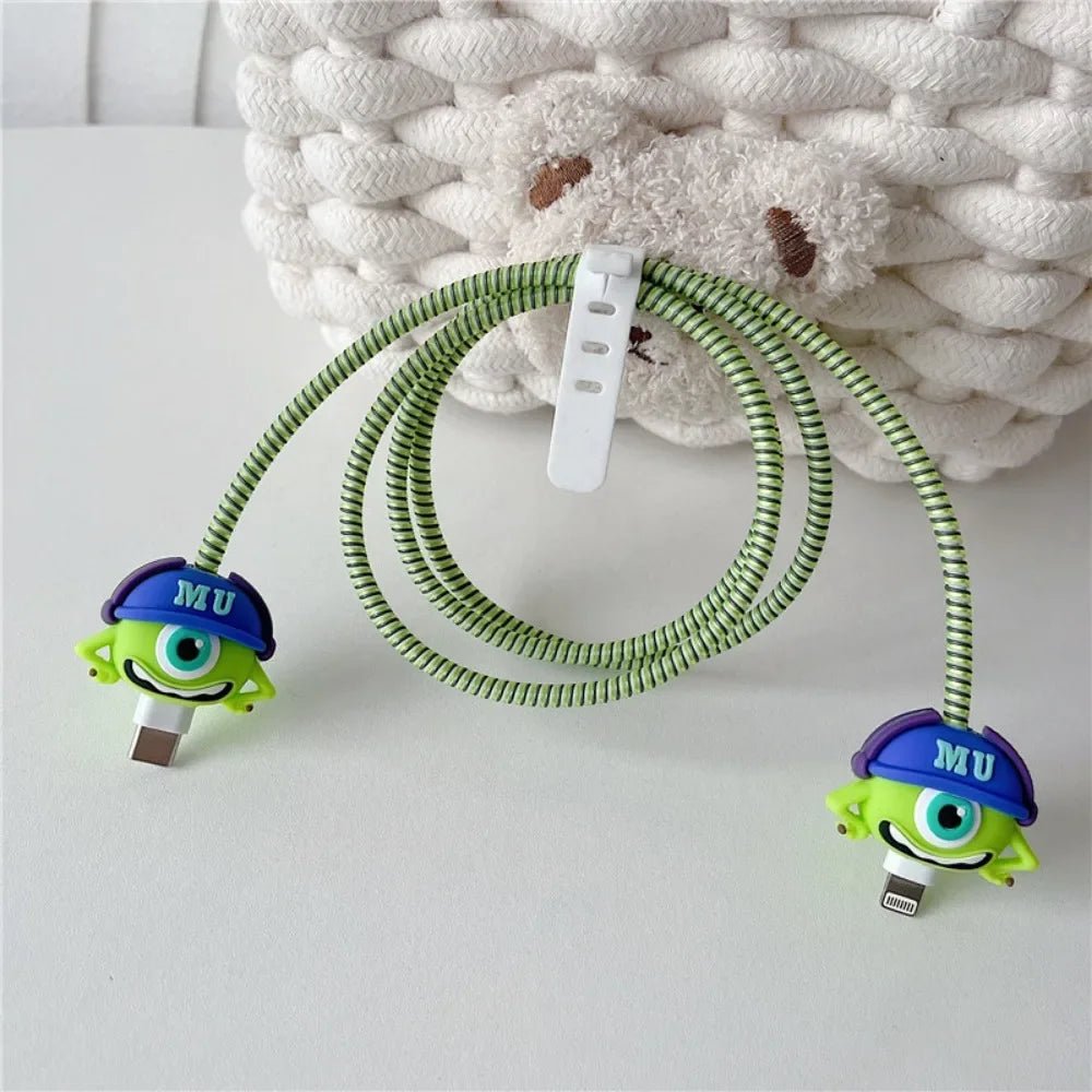 Cartoon Charger Cable Protector for IPhone 18W 20W Charger Protection Cover Stitch Data Line Winder Protective - AKM CASE｜iPhone Case & Accesories Worldwide