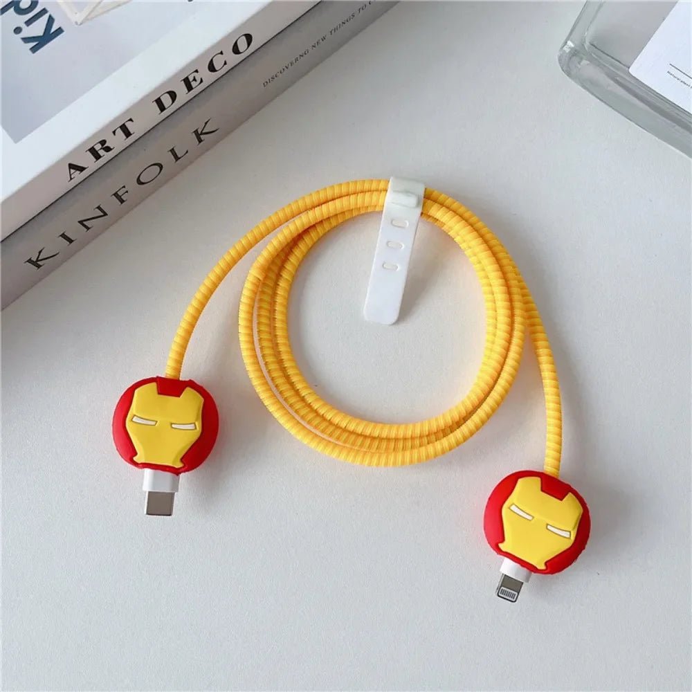 Cartoon Charger Cable Protector for IPhone 18W 20W Charger Protection Cover Stitch Data Line Winder Protective - AKM CASE｜iPhone Case & Accesories Worldwide