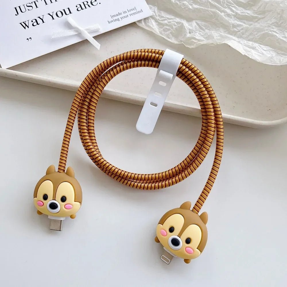 Cartoon Charger Cable Protector for IPhone 18W 20W Charger Protection Cover Stitch Data Line Winder Protective - AKM CASE｜iPhone Case & Accesories Worldwide