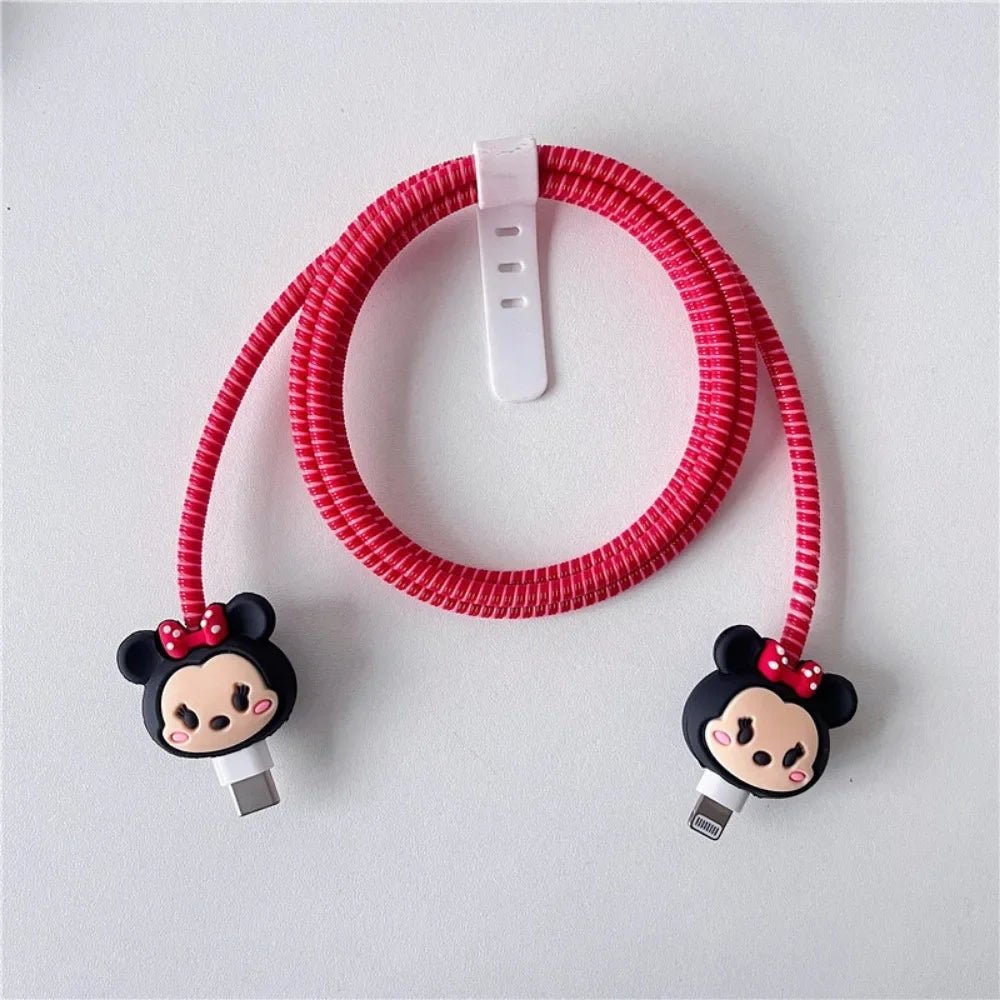 Cartoon Charger Cable Protector for IPhone 18W 20W Charger Protection Cover Stitch Data Line Winder Protective - AKM CASE｜iPhone Case & Accesories Worldwide