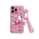 Cartoon Hello Kitty iPhone Case with Keychain - MINISO Soft TPU Cover - AKM CASE｜iPhone Case & Accesories Worldwide
