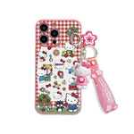 Cartoon Hello Kitty iPhone Case with Keychain - MINISO Soft TPU Cover - AKM CASE｜iPhone Case & Accesories Worldwide