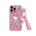 Cartoon Hello Kitty iPhone Case with Keychain - MINISO Soft TPU Cover - AKM CASE｜iPhone Case & Accesories Worldwide