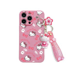 Cartoon Hello Kitty iPhone Case with Keychain - MINISO Soft TPU Cover - AKM CASE｜iPhone Case & Accesories Worldwide