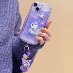 Cartoon Hello Kitty Kuromi 3D Dog Chain iPhone Case - MINISO Clear Soft Cover - AKM CASE｜iPhone Case & Accesories Worldwide